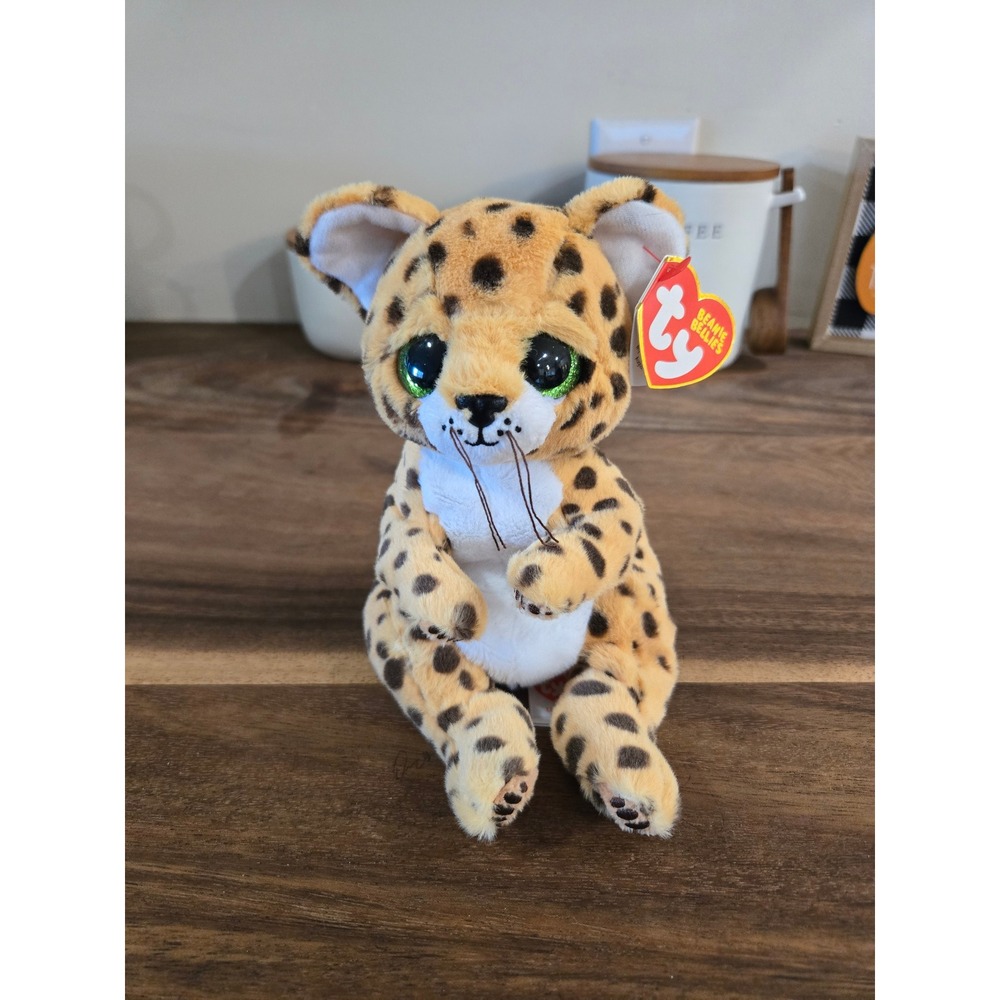 Ty Beanie Bellies Lloyd the Leopard Tan Spotted Plush Stuffed Animal 40562